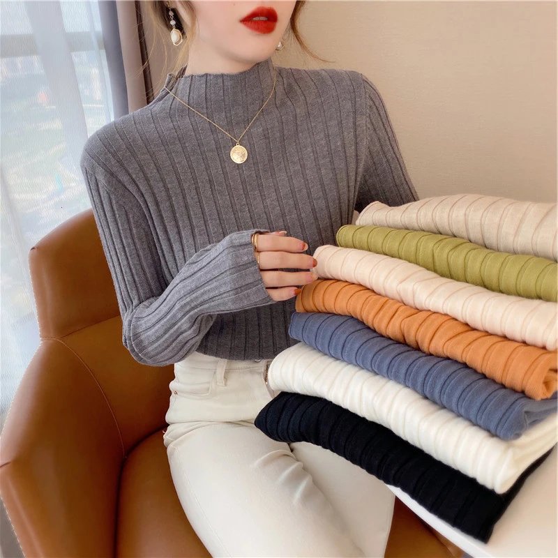 Cozy Ribbed Mock Neck Sweater