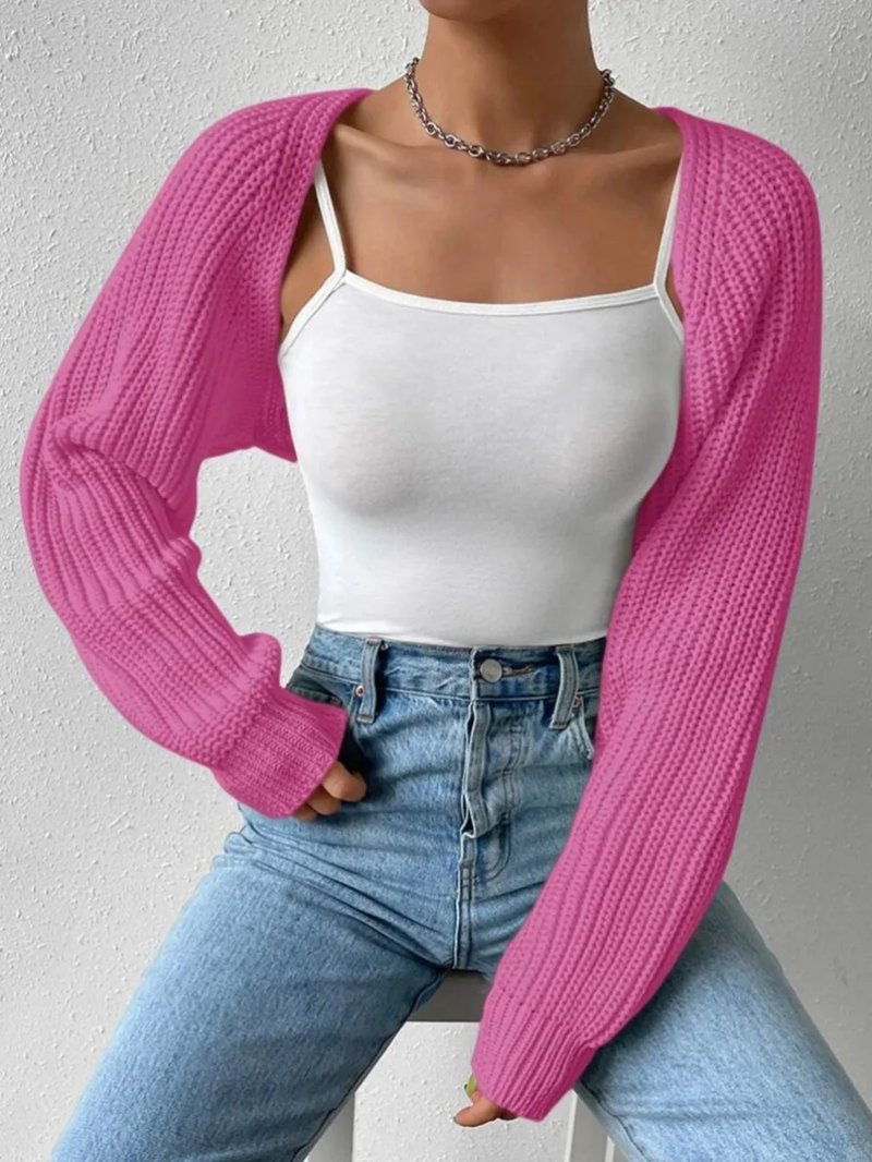 Cropped Knit Cardigan for Women