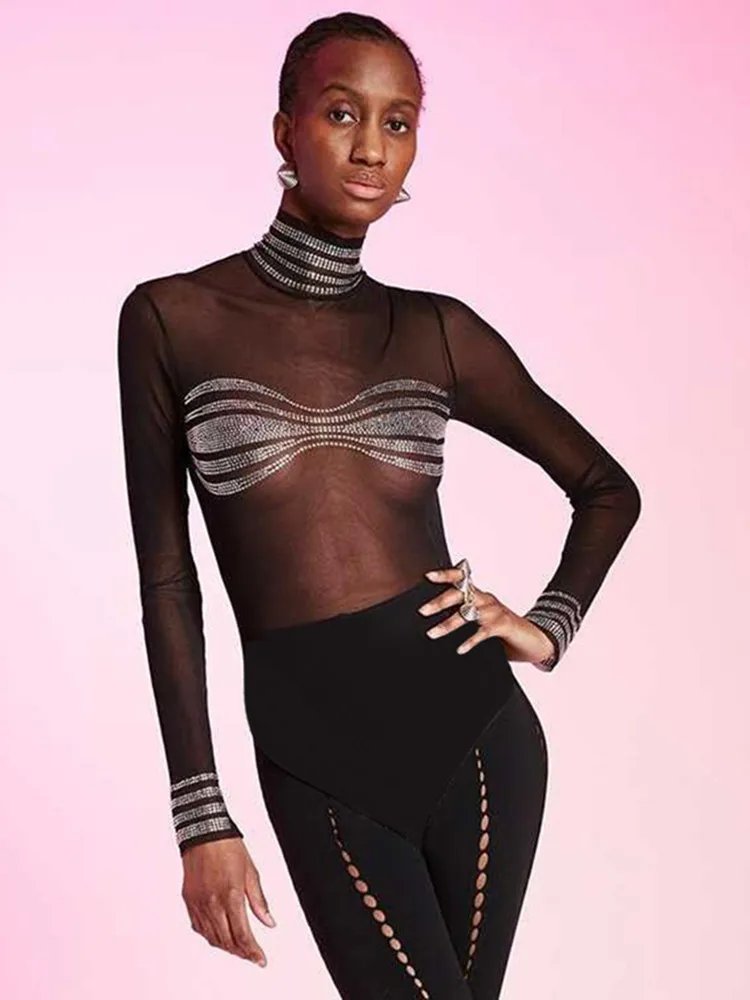 Elegant Sheer Bodysuit for Women