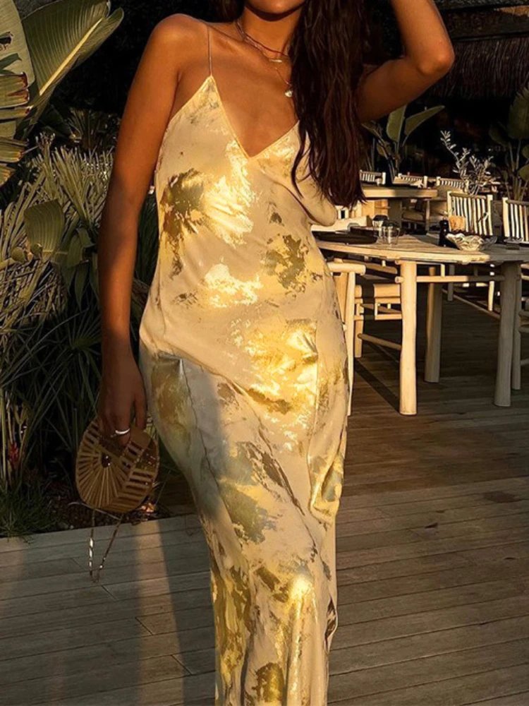 Elegant Backless Maxi Dress