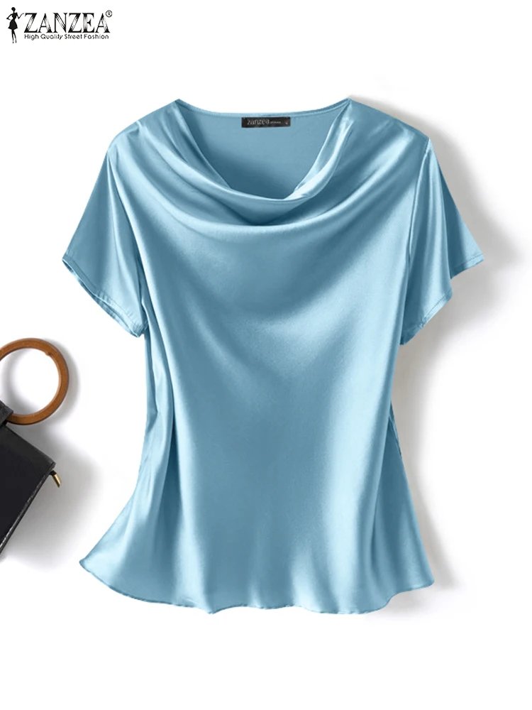 Elegant Summer Satin Blouse