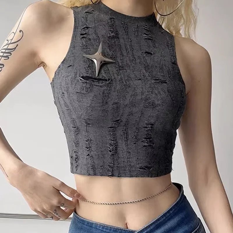 Chic Mock Neck Crop Tank Top