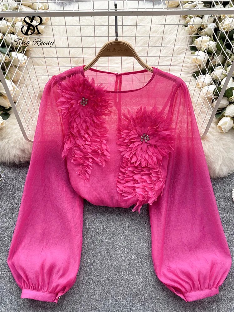 Bohemian Sheer Satin Blouse