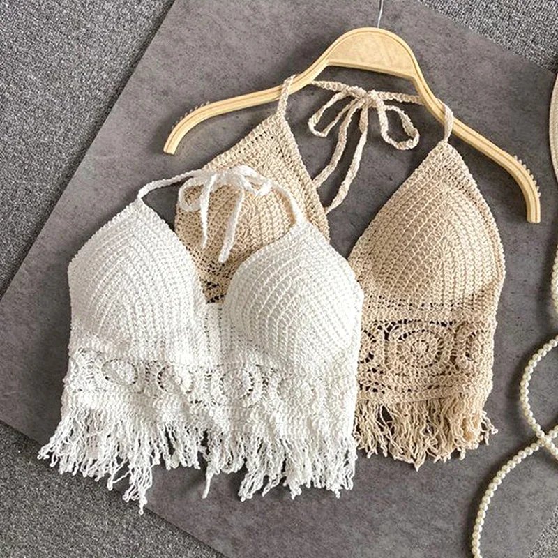 Chic Boho Crochet Halter Top
