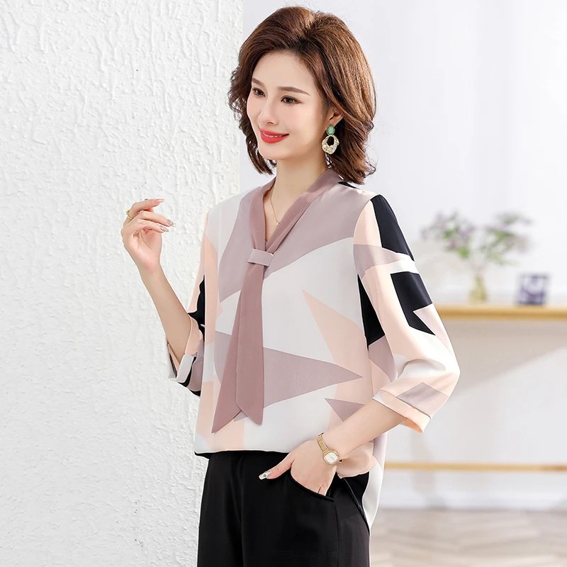 Elegant Floral Chiffon Blouse