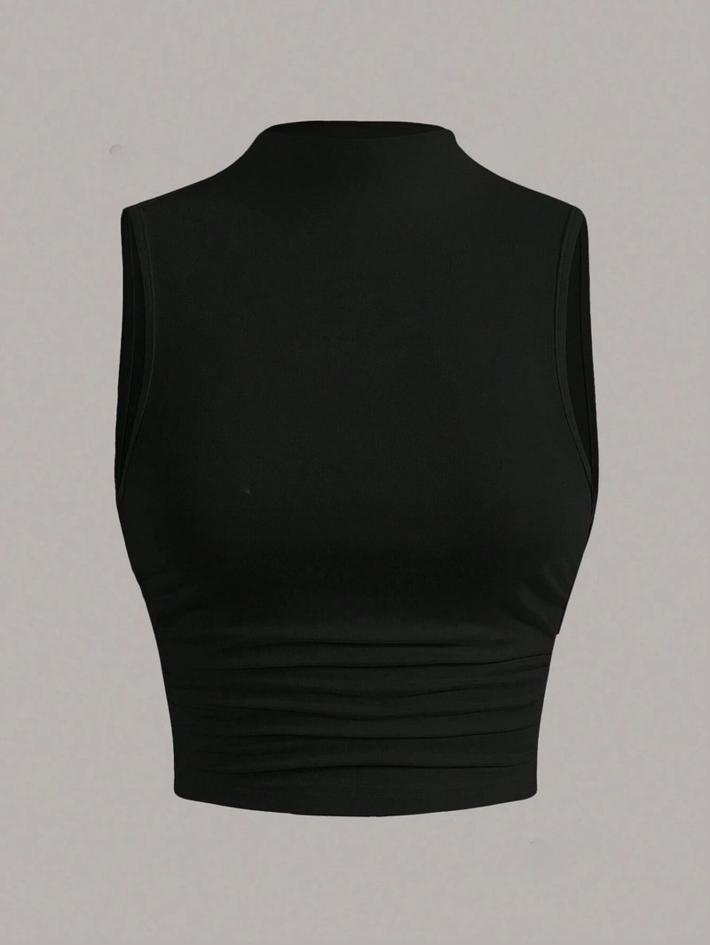 Summer Slim Fit Mock Neck Tank Top