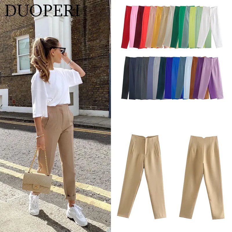 Chic High Waist Trousers for Women