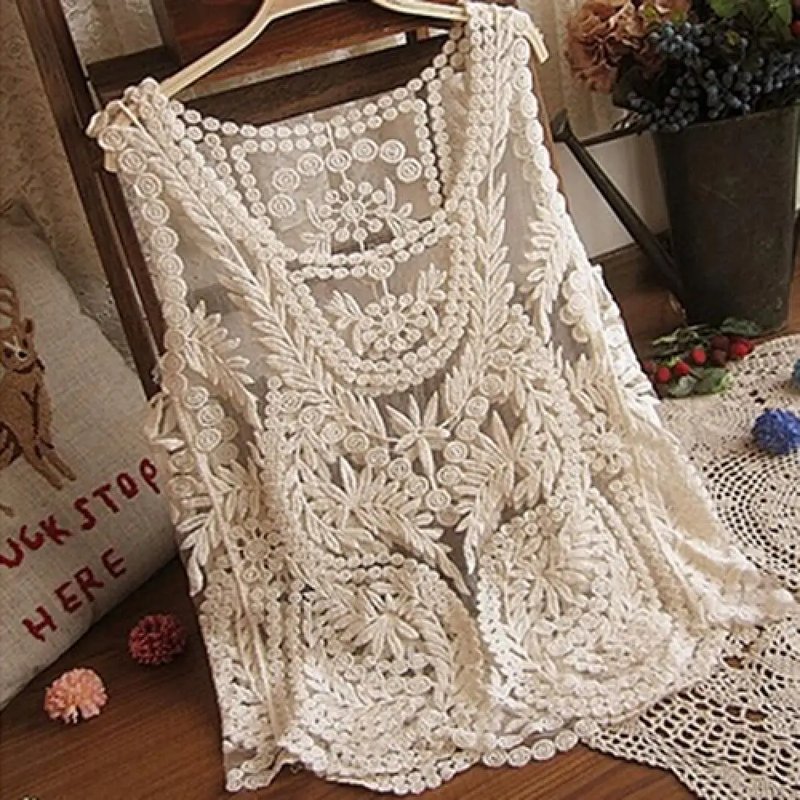 Lace Embroidered Sleeveless Top