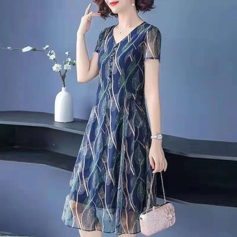Elegant V-Neck Midi Dress
