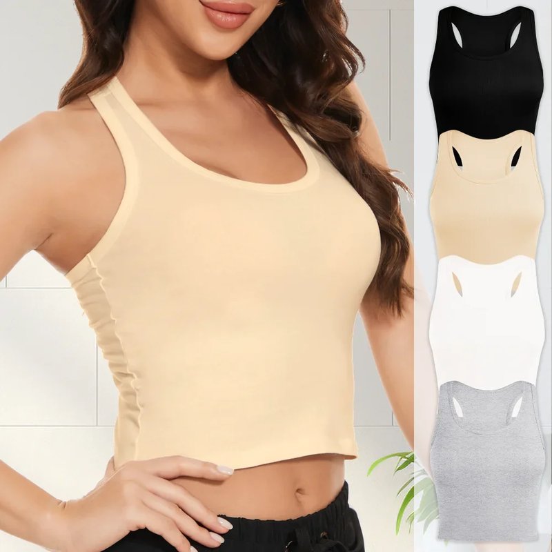 Colorful Cotton Ribbed Tank Tops
