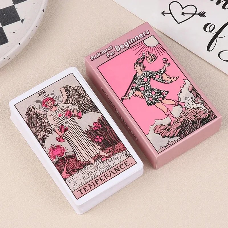 Pink Rider Waite Tarot Card Set
