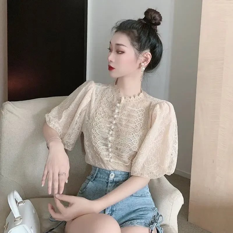 Elegant Chiffon Puff Sleeve Top