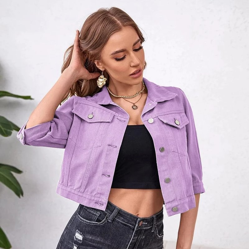 Stylish Cropped Denim Jacket