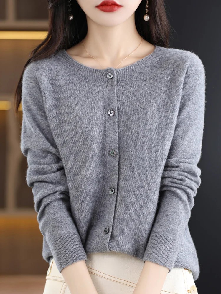 Cozy Merino Wool Cardigan for Women