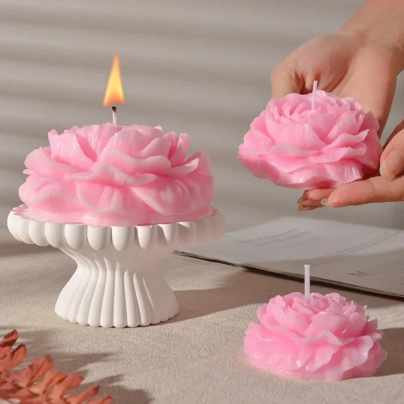 3D Rose Flower Silicone Candle Mold