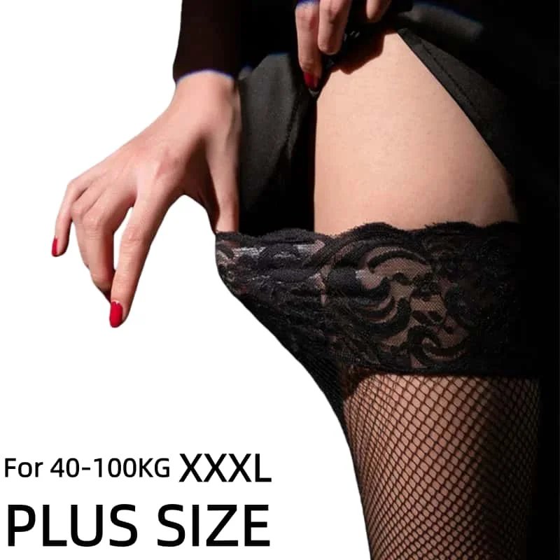 Elegant Lace Fishnet Thigh Highs
