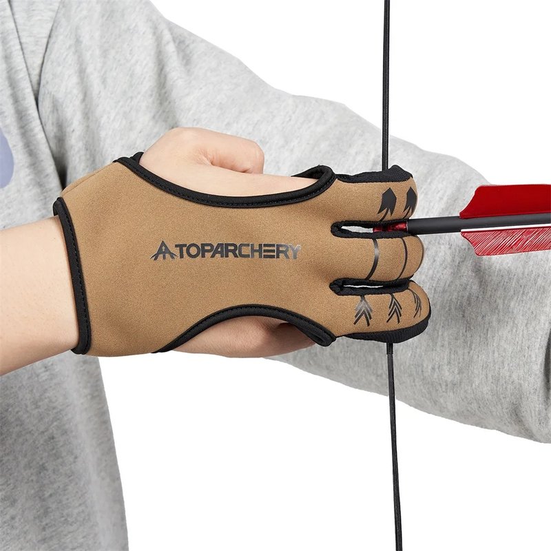 Three-Finger Archery Shooting Gloves