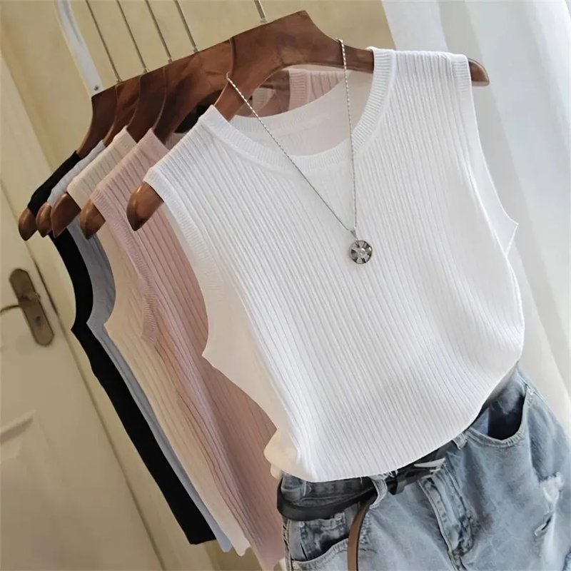 Chic Summer Knitted Sleeveless Top