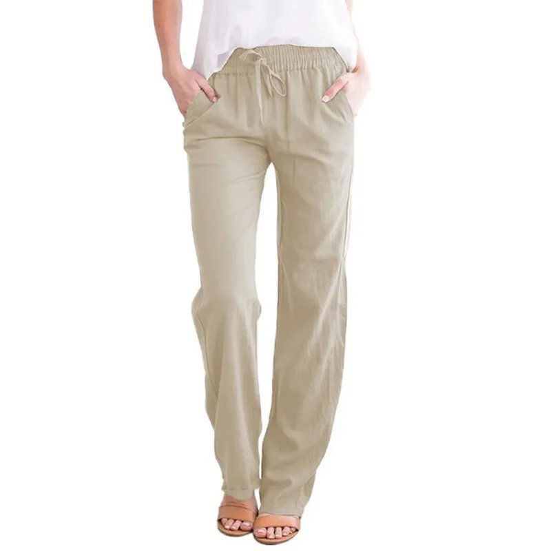 Casual Cotton Linen Drawstring Pants