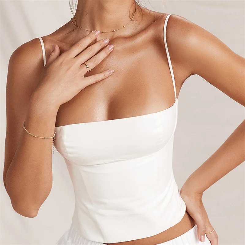 Elegant Backless Corset Crop Top