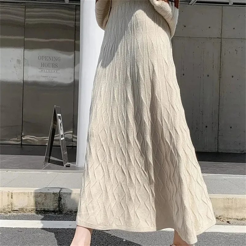 Chic High-Waisted Midi Skirt