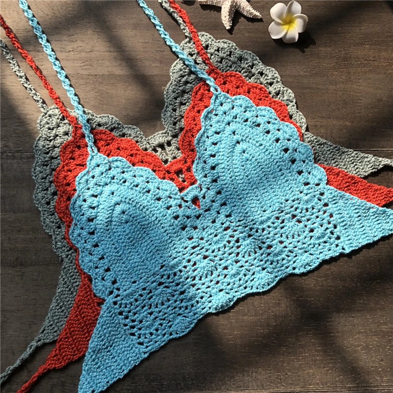 Chic Crochet Halter Beach Top