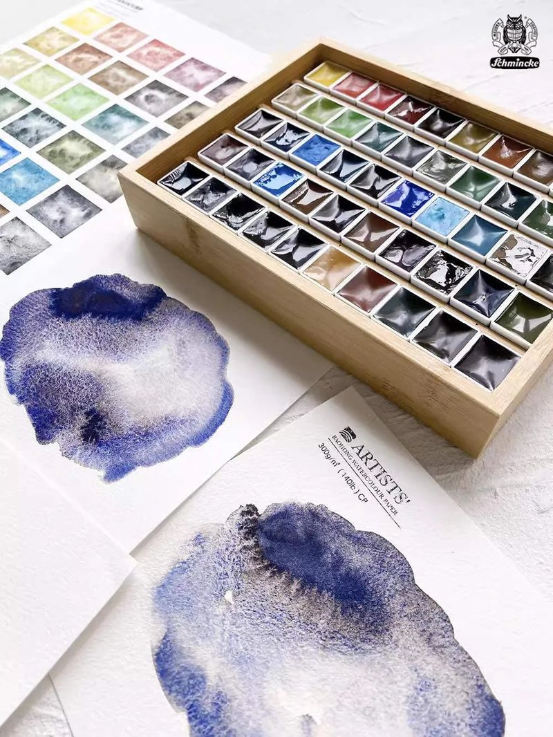 Schmincke Granulating Watercolor Samples