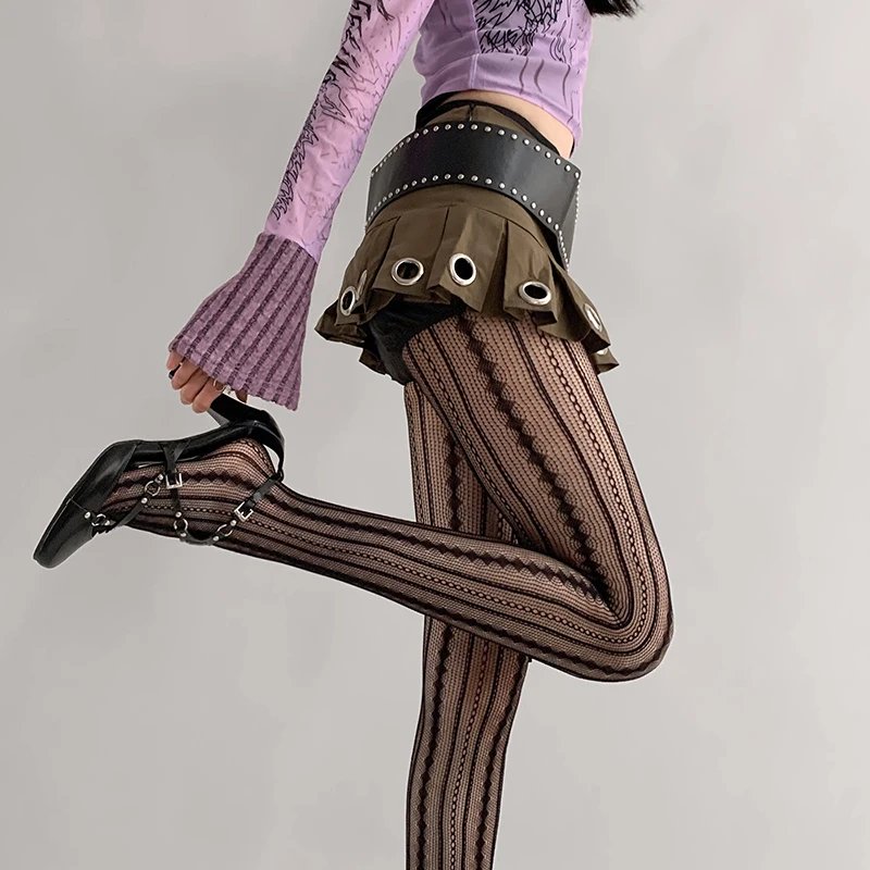 Gothic Fishnet Lace Tights