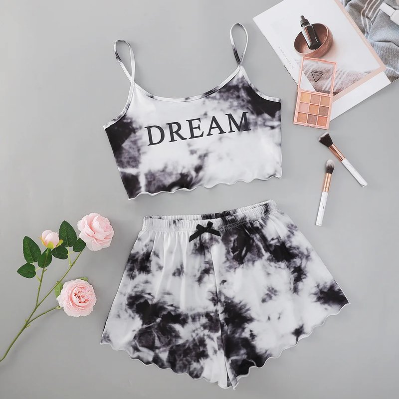 Cute Tie-Dye Pajama Set for Women
