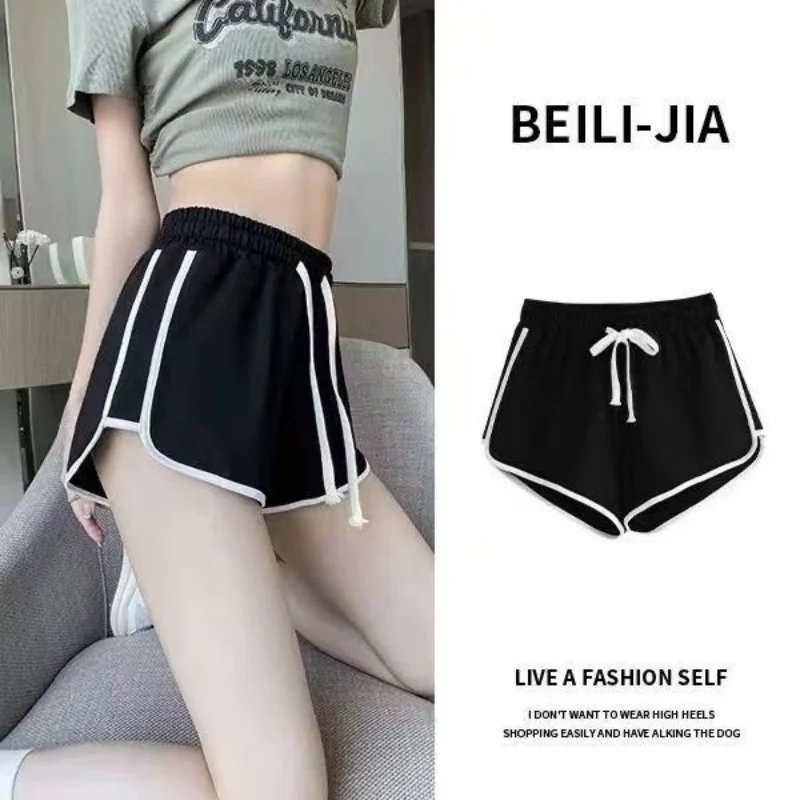 High-Waisted Linen Gym Shorts