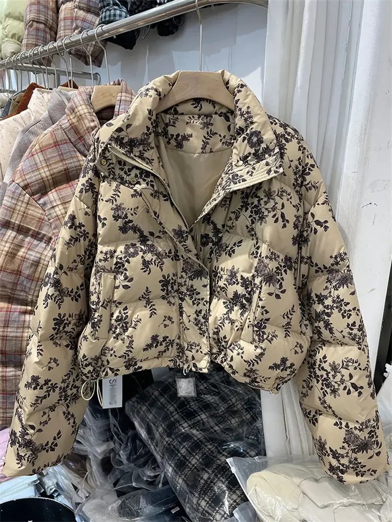 Floral Print Winter Down Jacket
