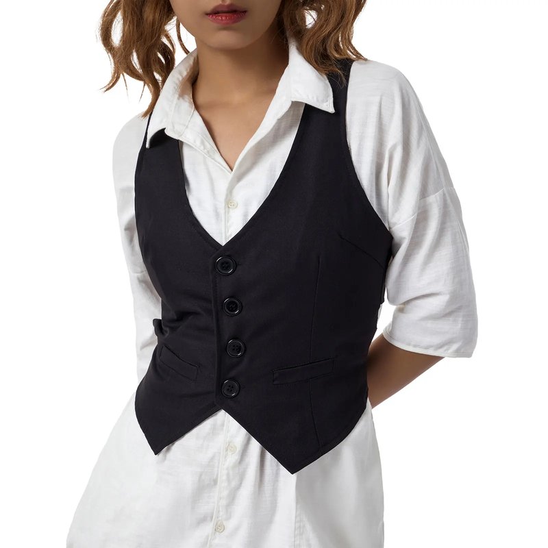 Chic Women's V-Neck Suit Vest