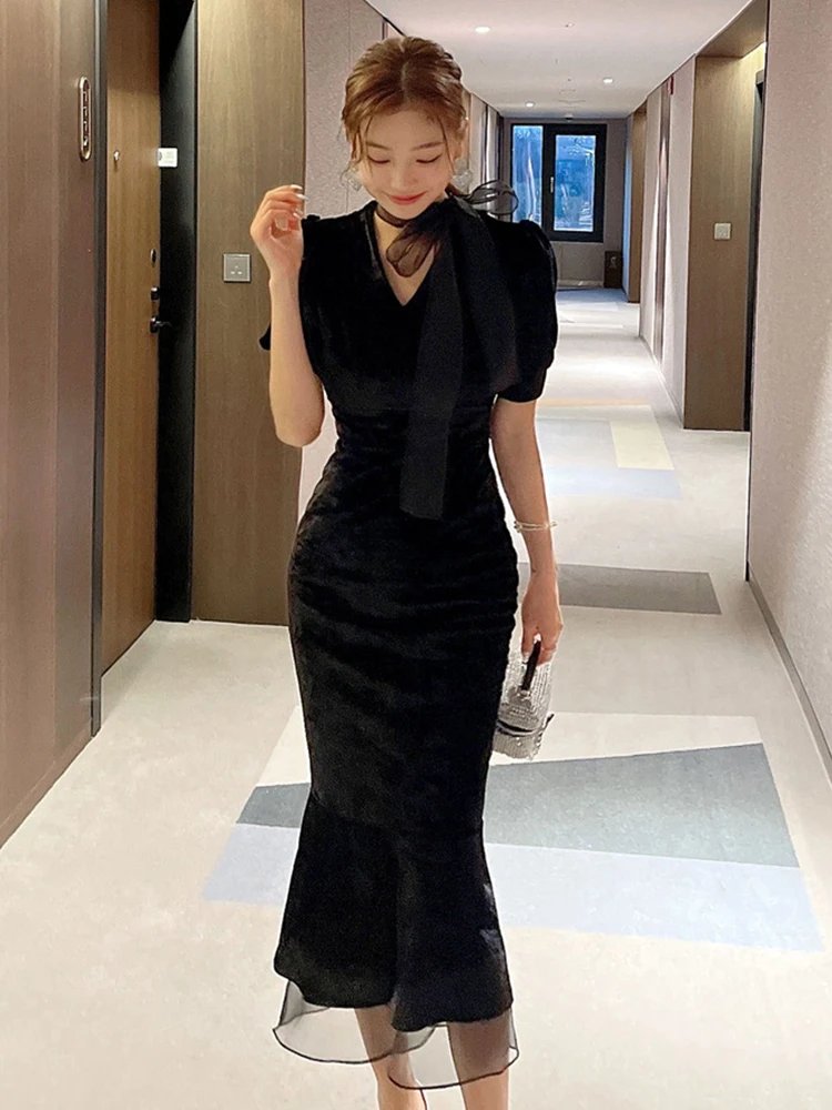 Elegant Velvet Mermaid Dress