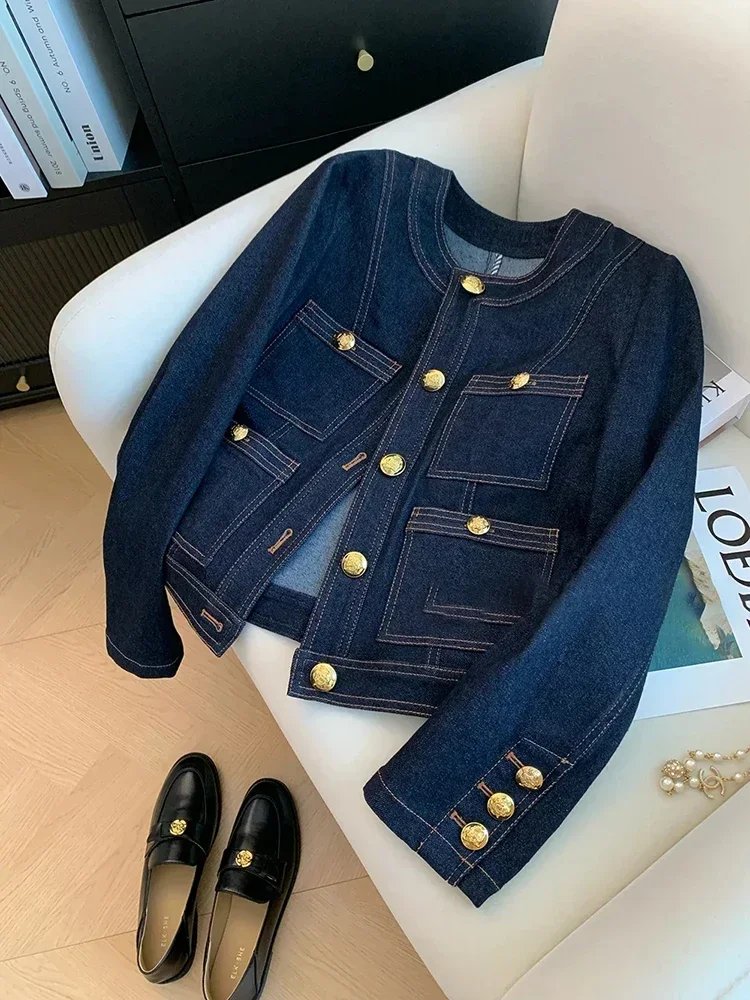 Classic Blue Denim Jacket for Women