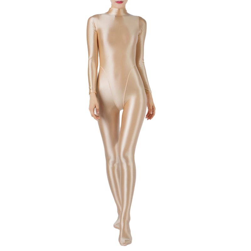Glossy Mock Neck Bodysuit