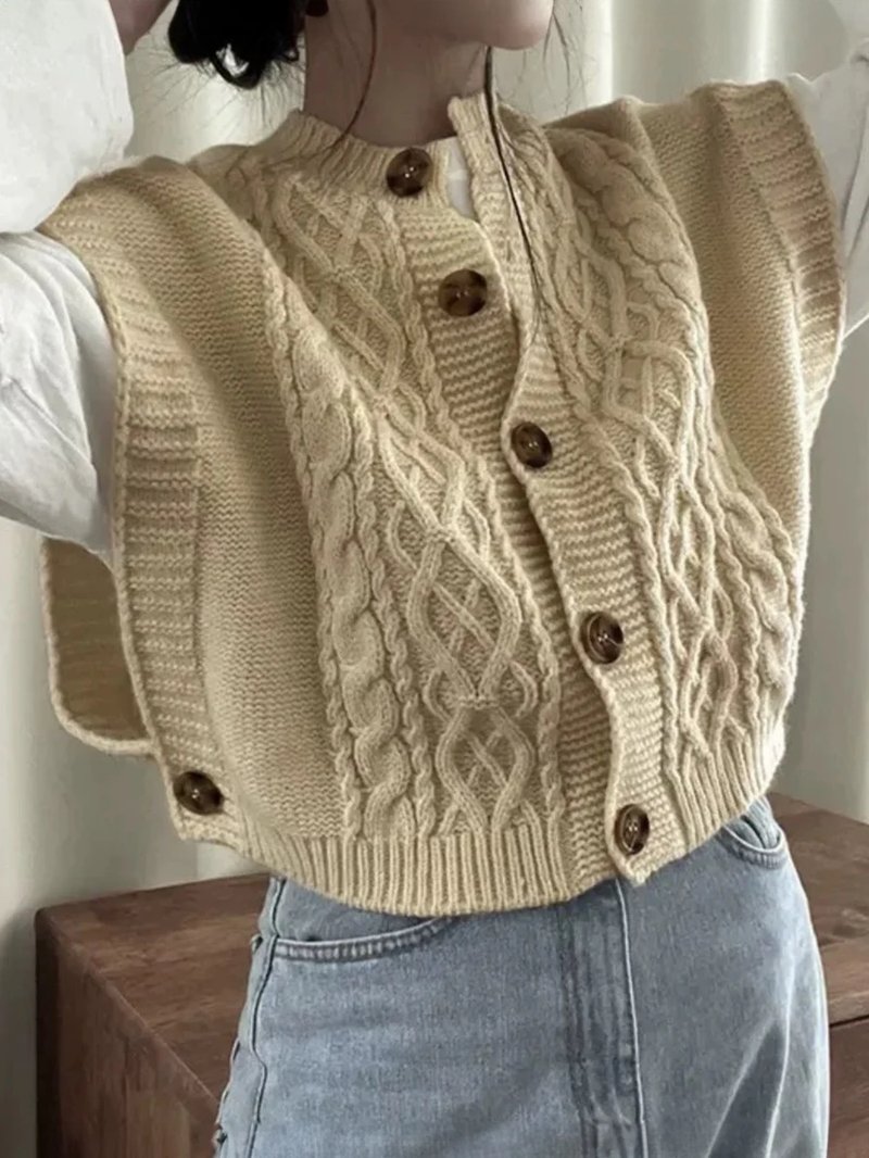 Cozy Cable Knit Sweater Vest