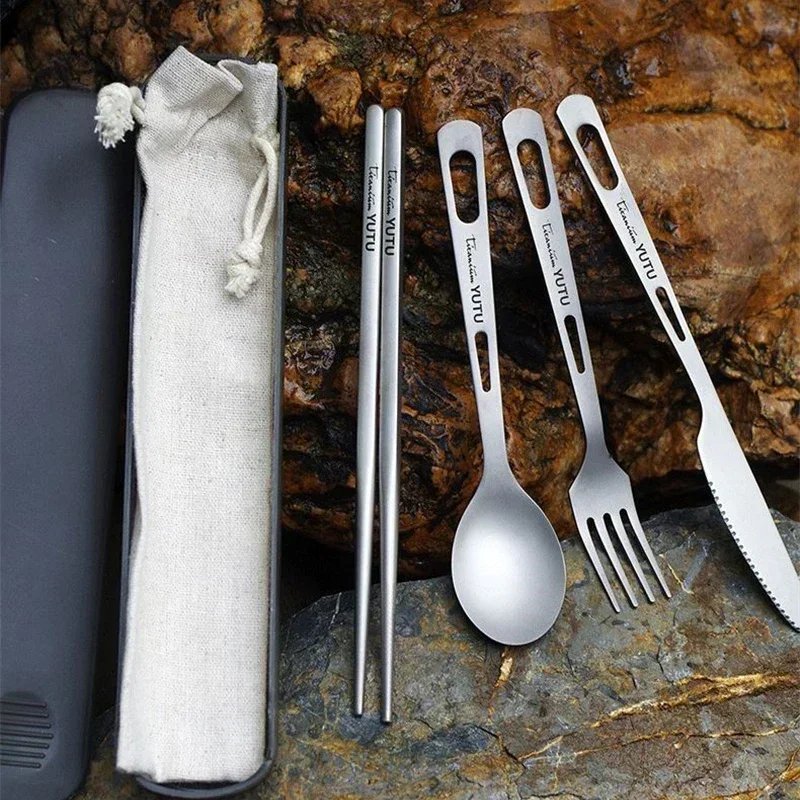 Portable Titanium Tableware Set