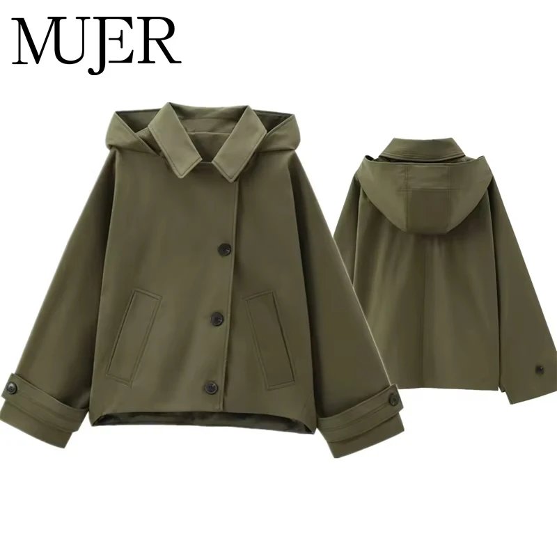 Women's Hooded Trench Coat