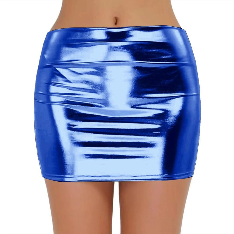 Stylish High-Waist PU Leather Mini Skirt
