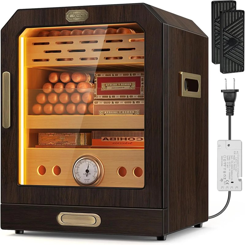Elegant Cigar Humidor with Accessories