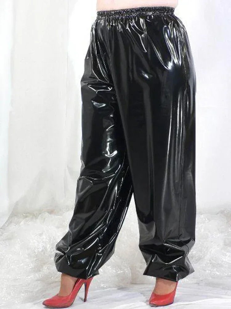 Plus Size Shiny Lantern Pants