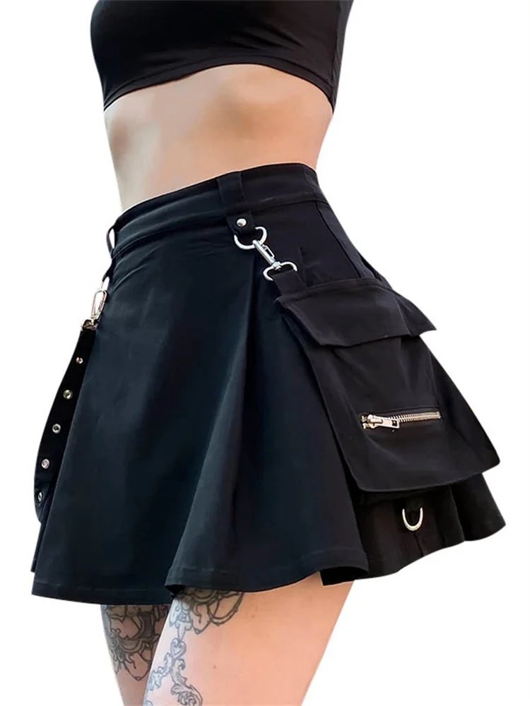 Gothic Punk High Waist Mini Skirt