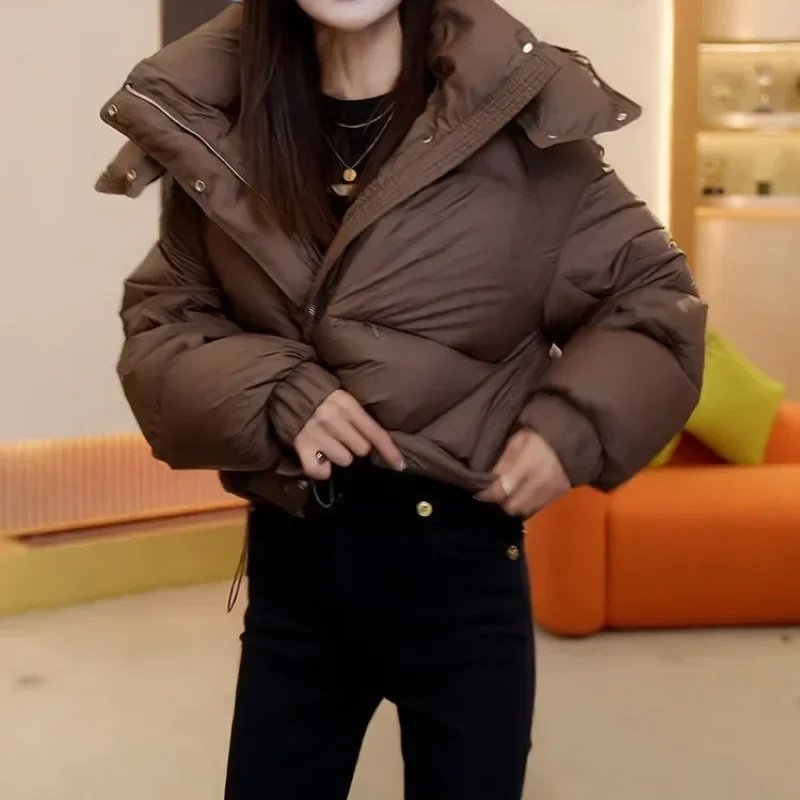 Chic Hooded Puffer Jacket for Women