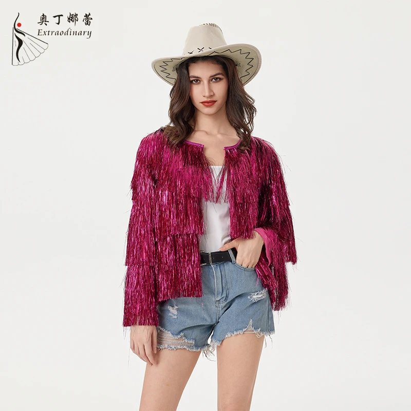 Sparkly Sequin Fringe Jacket