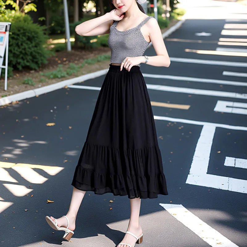 Plus Size A-Line Summer Skirt
