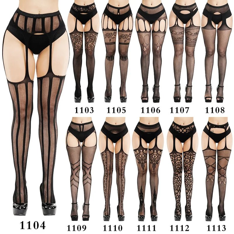 Seductive Crotchless Fishnet Tights