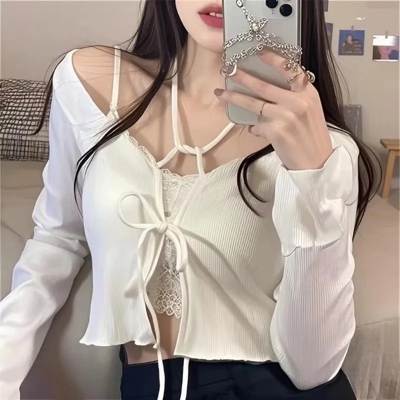 Chic Summer Lace-Up Cardigan