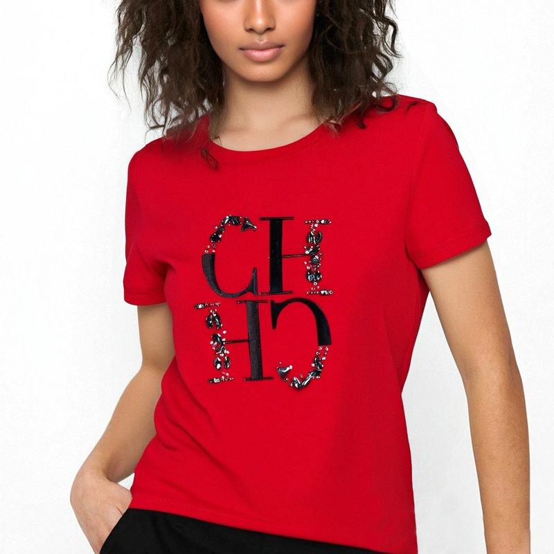 Embroidered Casual Women's T-Shirt
