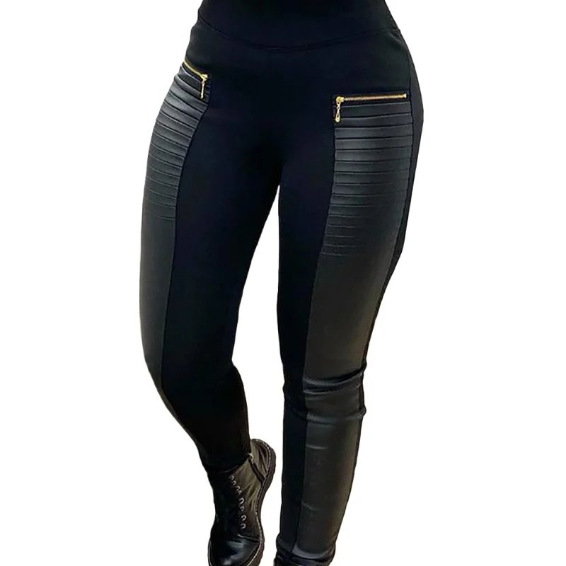 Stylish Skinny Leather Leggings