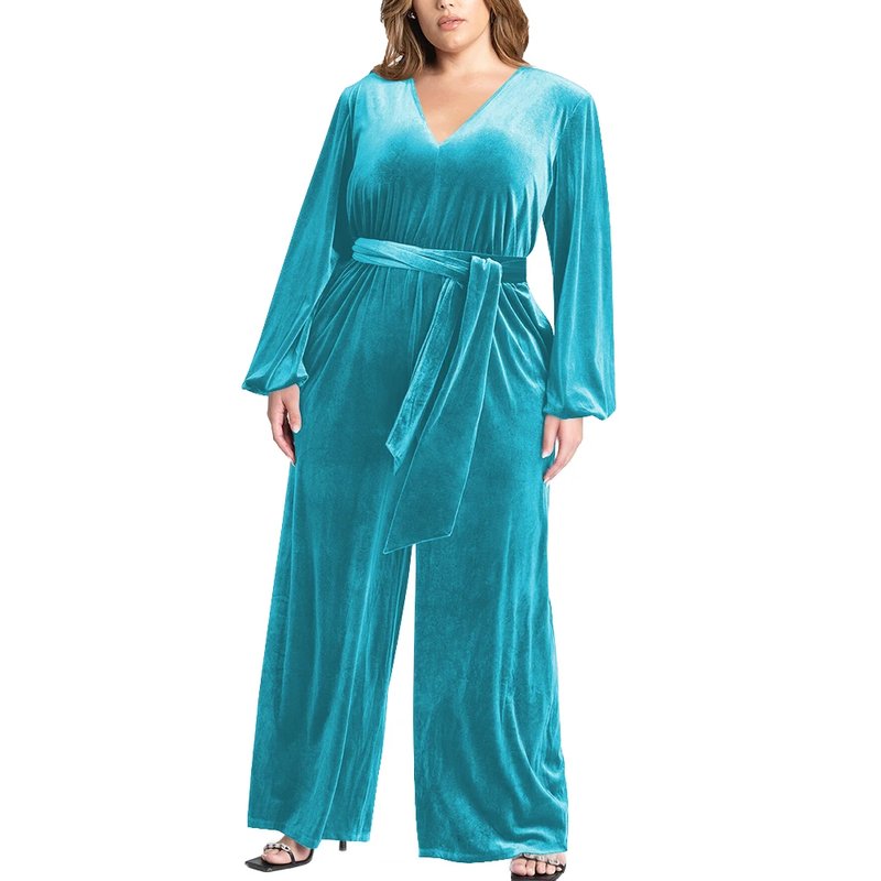 Elegant Plus Size Velvet Jumpsuit